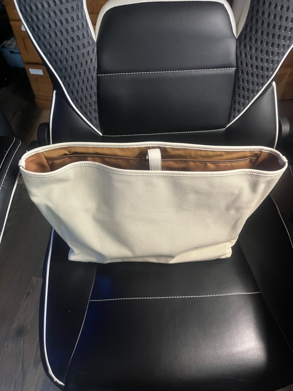 Canvas Tote Bag in Cream - Unbranded